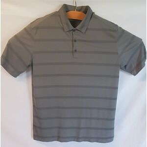 Nike Golf Dri Fit Polo Shirt Grey Striped Men's Size Large